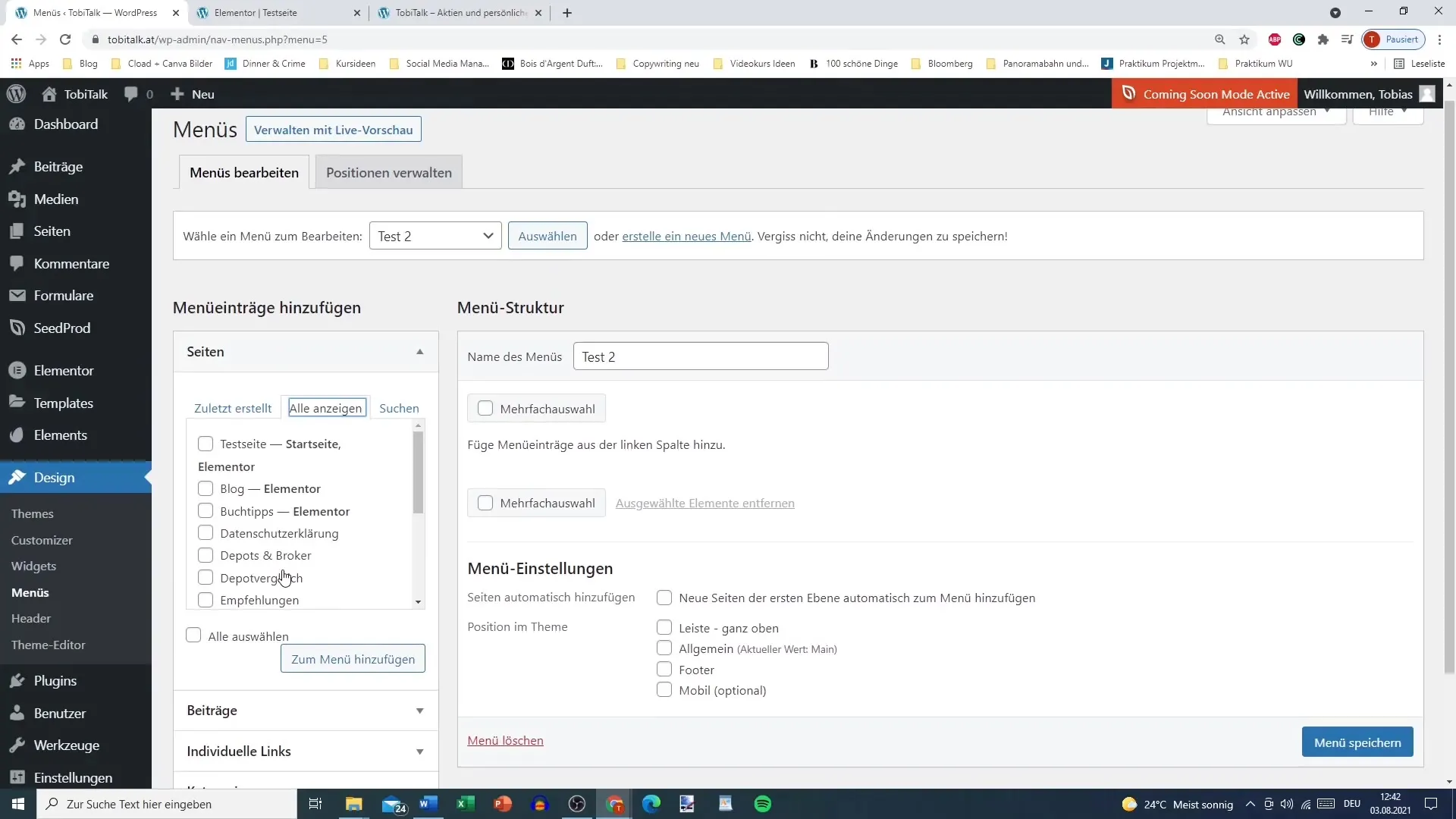 Create an effective menu for your WordPress site