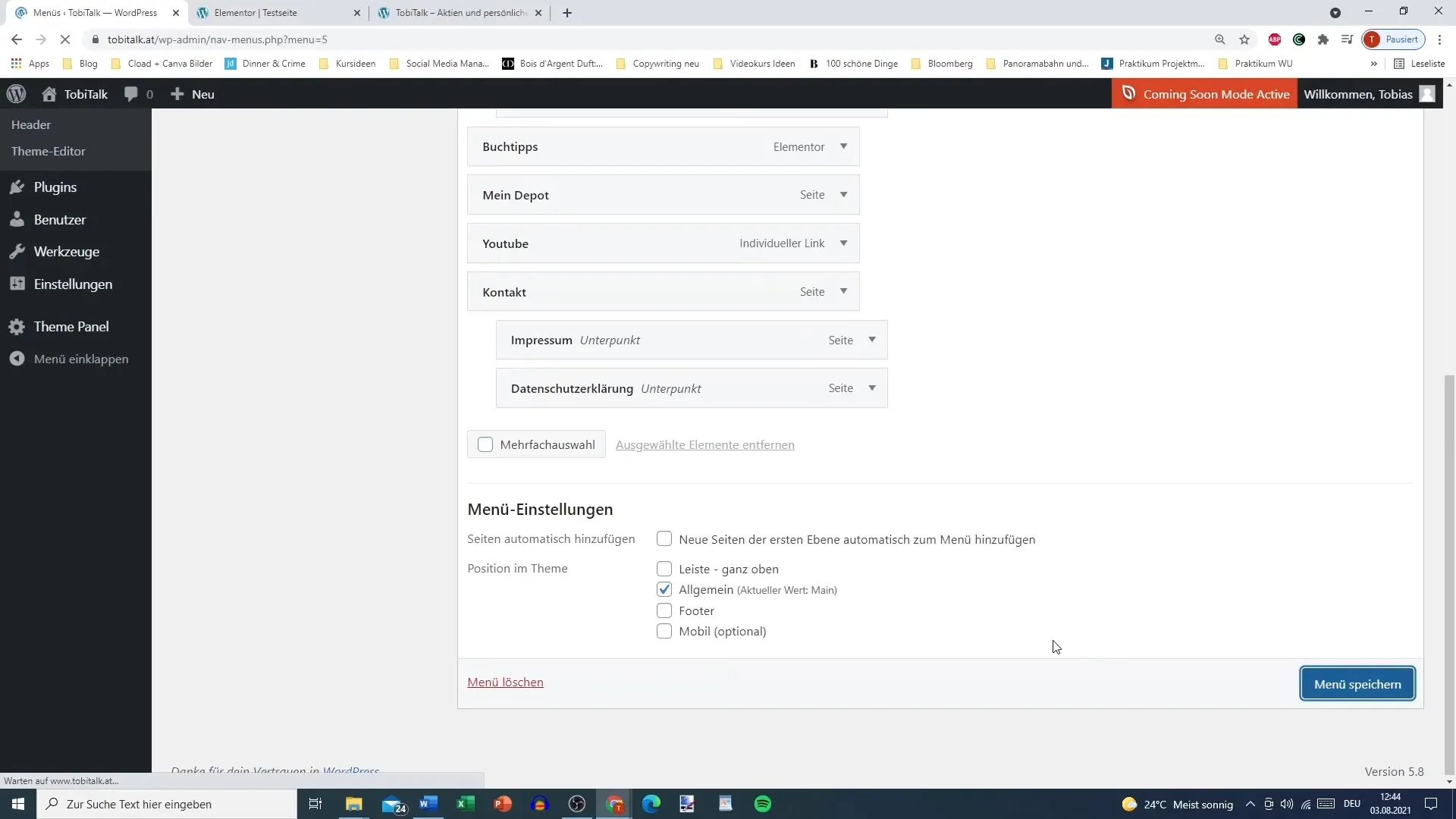 Create an effective menu for your WordPress site