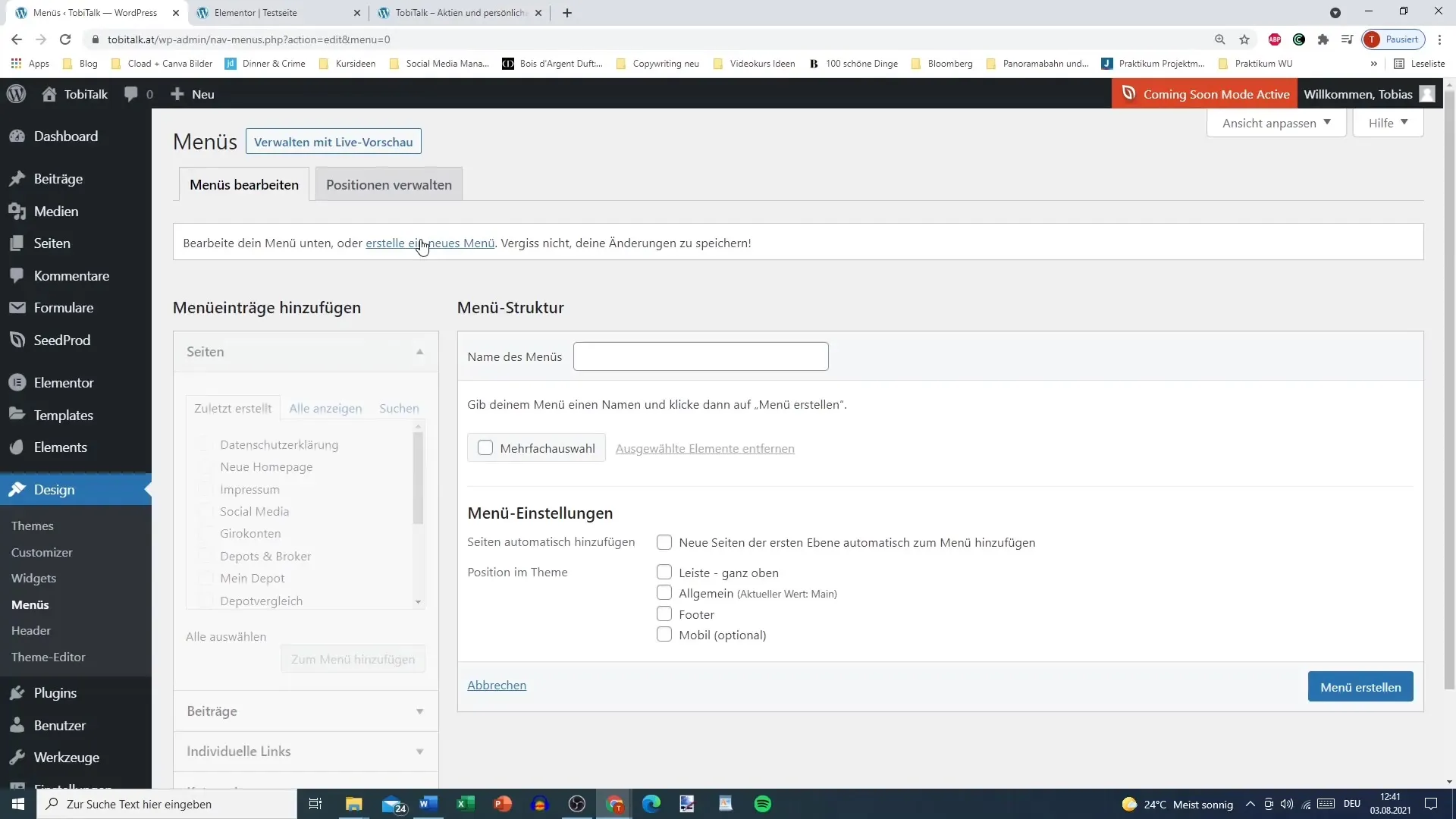 Create an effective menu for your WordPress site