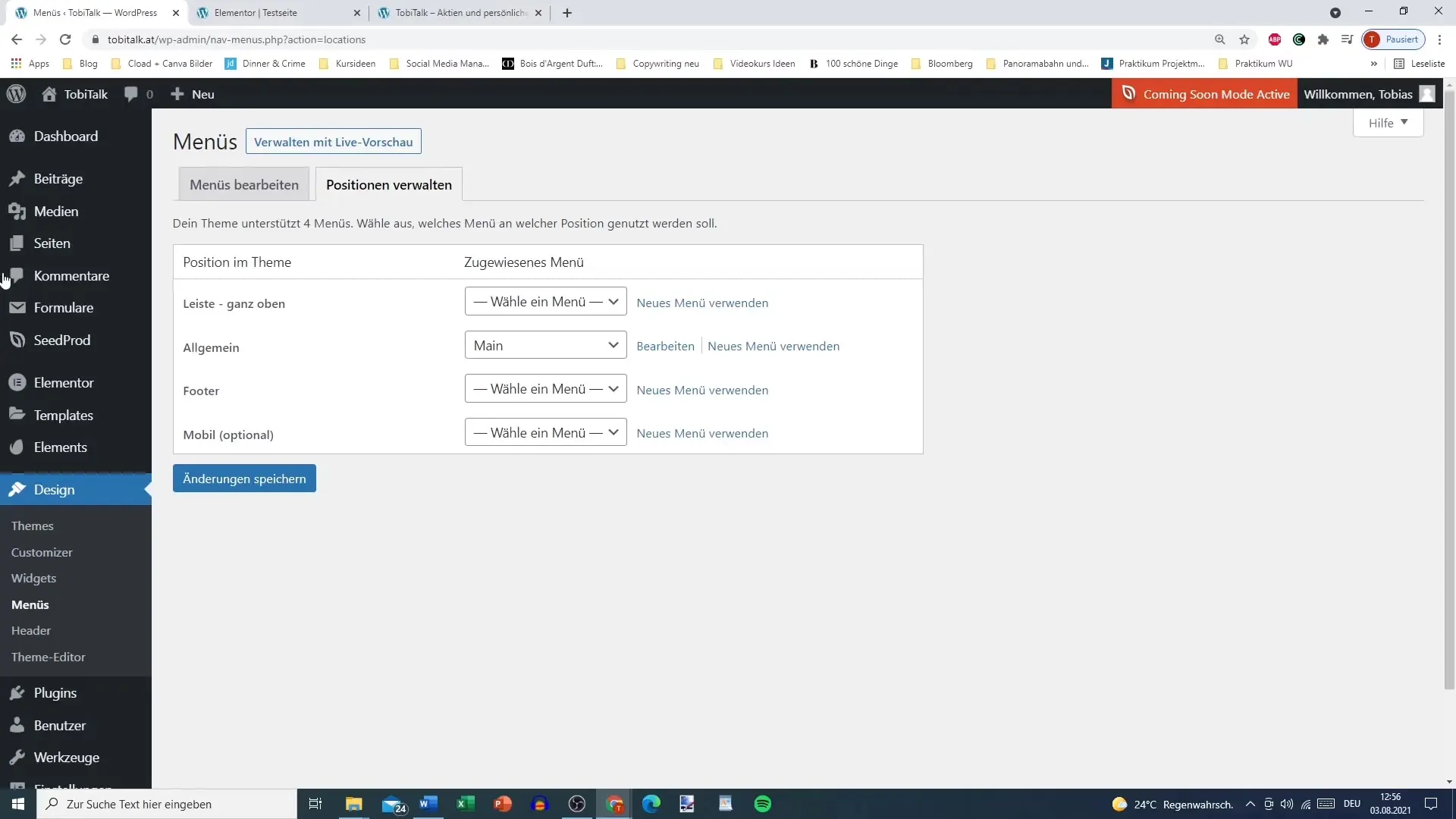 Format menu with Elementor for WordPress