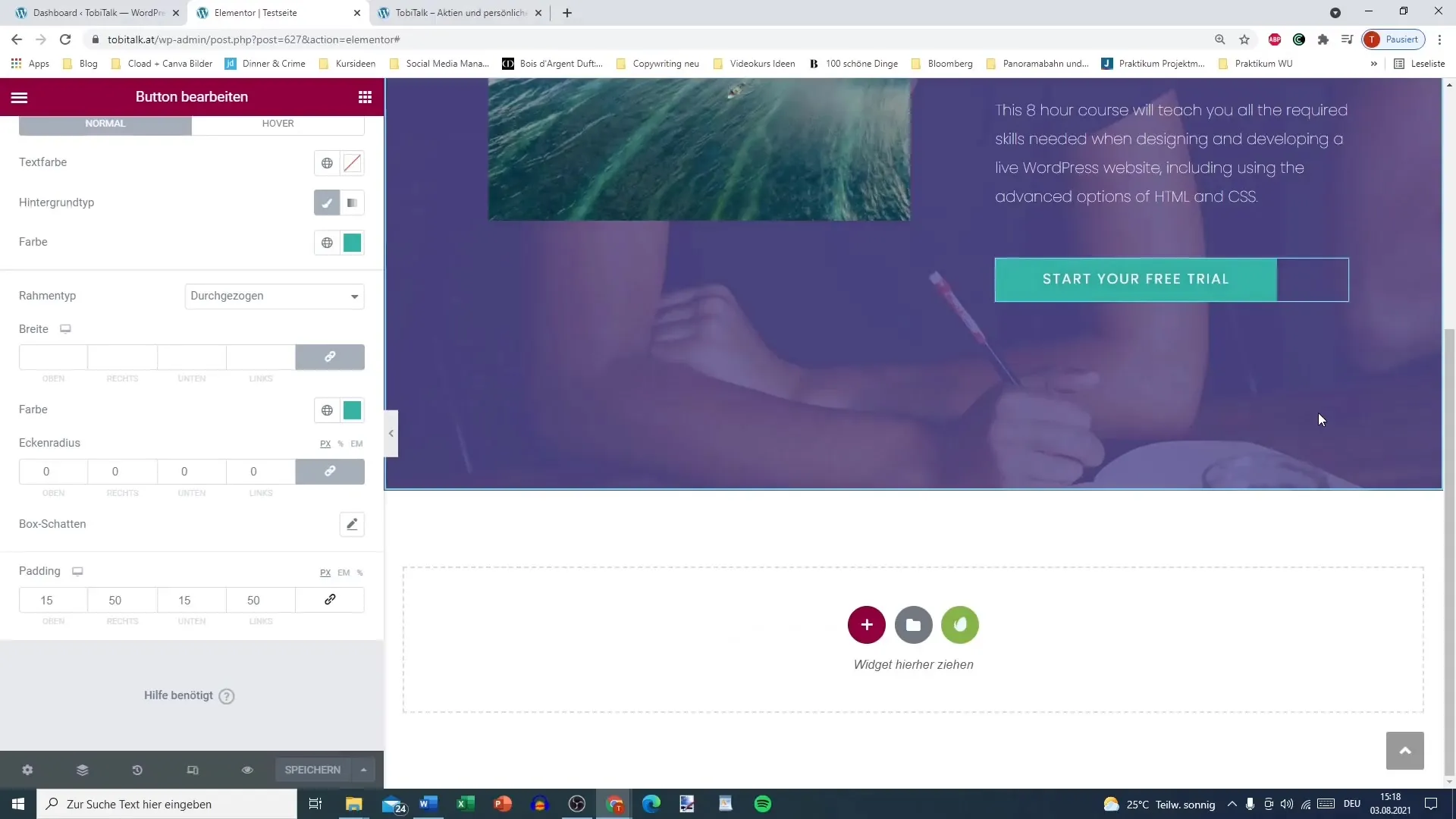 Footer effizient gestalten mit Elementor und Envato