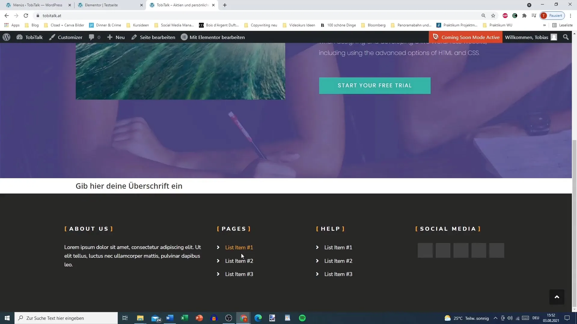 Integrate imprint and data protection in WordPress easily
