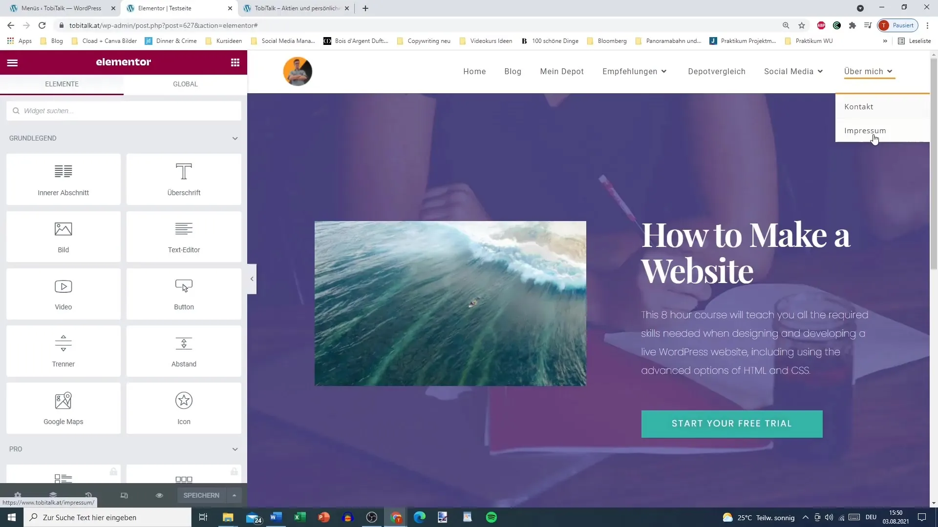 Integrate imprint and data protection in WordPress simply