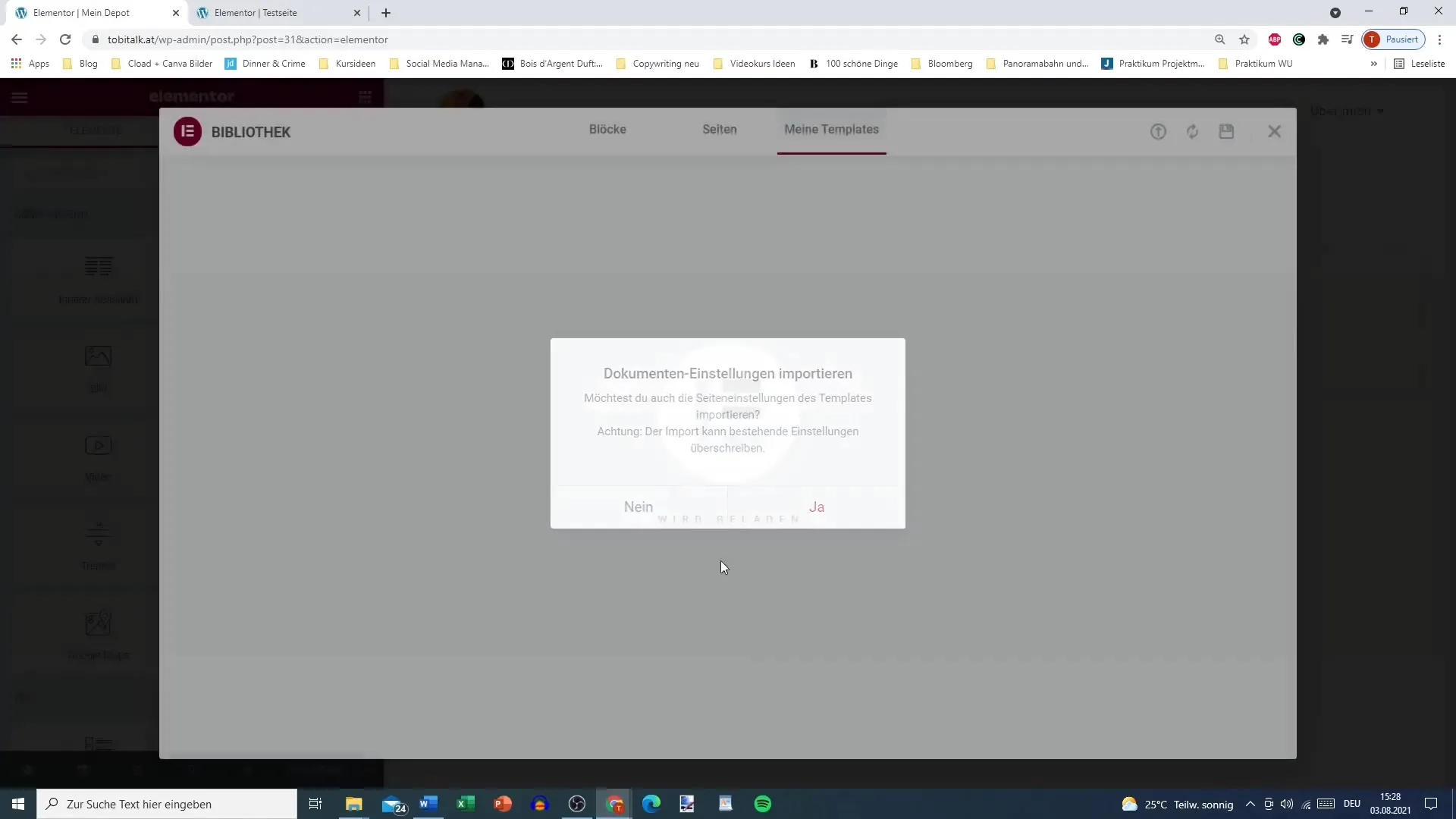 Efficient saving of Elementor pages for WordPress