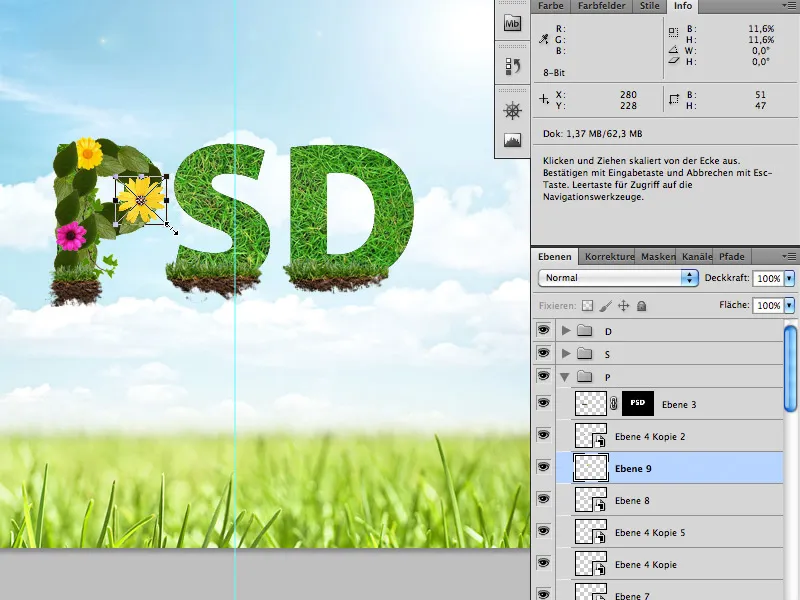Blomster skrift i Photoshop