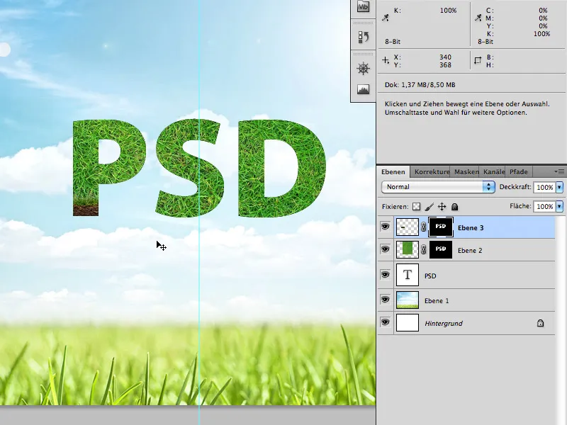 Blomstrende skrift i Photoshop