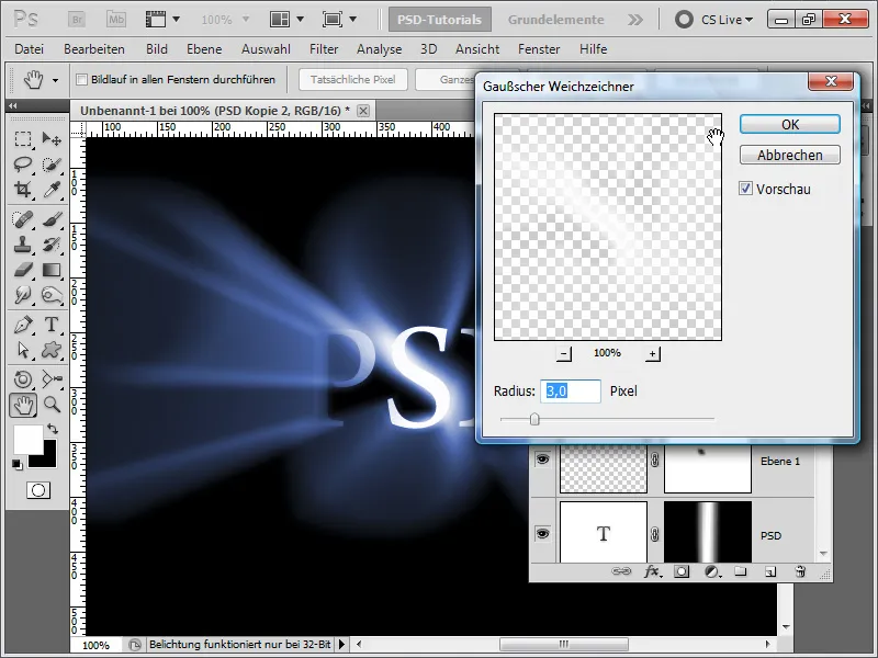 Effetto di illuminazione del testo in 3D con pochi clic
