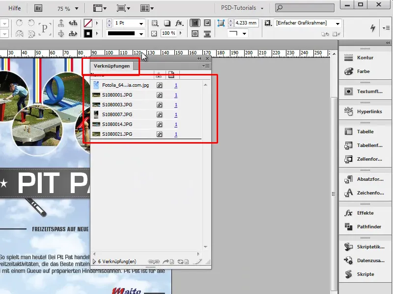 Suggerimenti e trucchi su Adobe InDesign: esportare le informazioni sul file di tutti i collegamenti.