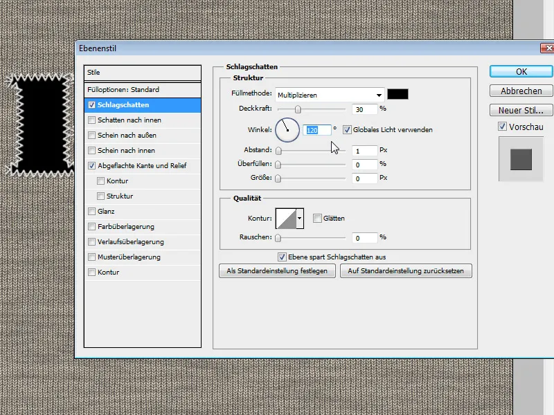 Stikkmønstereffekter for typografi