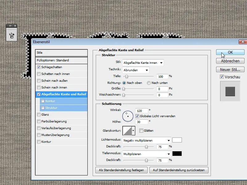 Mønstrede effekter for typografi