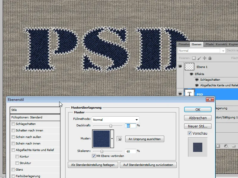 Mønstereffekter for typografi