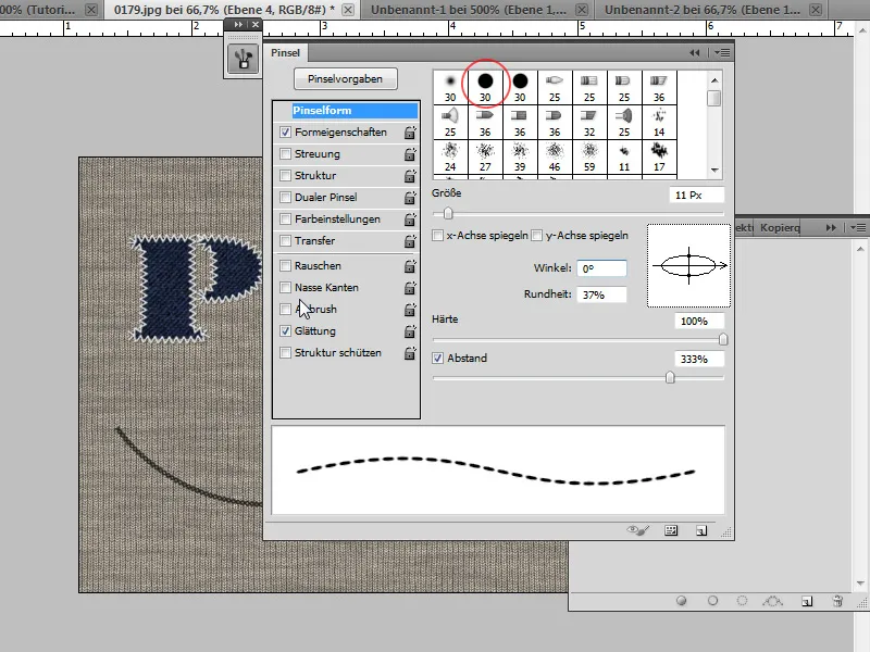 Stikkmønstereffekter for typografi