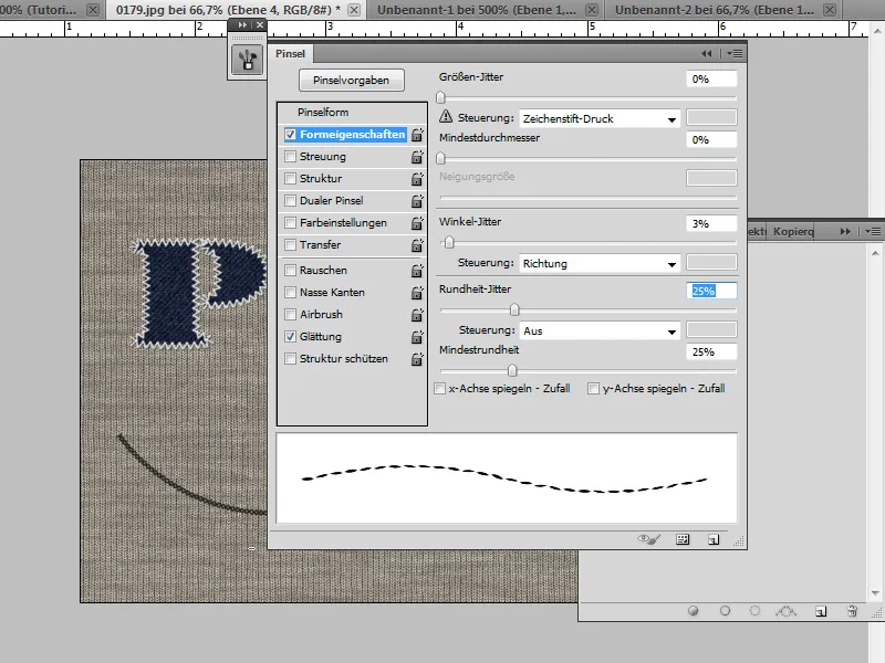 Stikkemønstereffekter for typografi