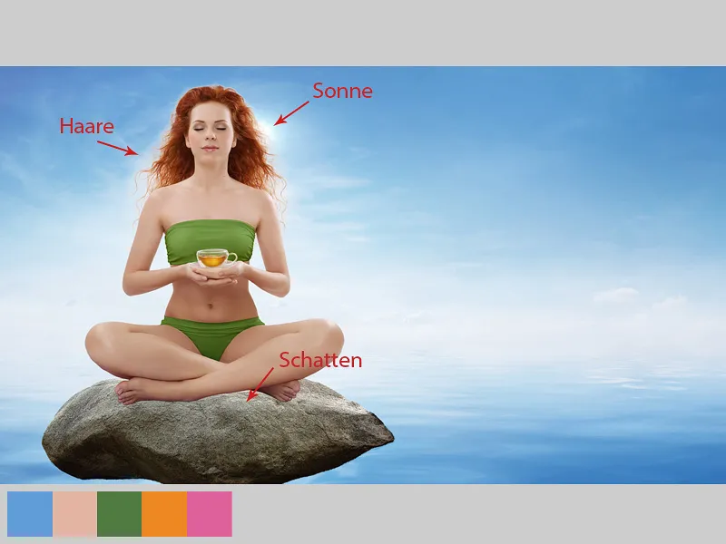 Werbeplakat Lotus Tea - Teil 04 - Composing-Objekte einfügen und an die Umgebung anpassen