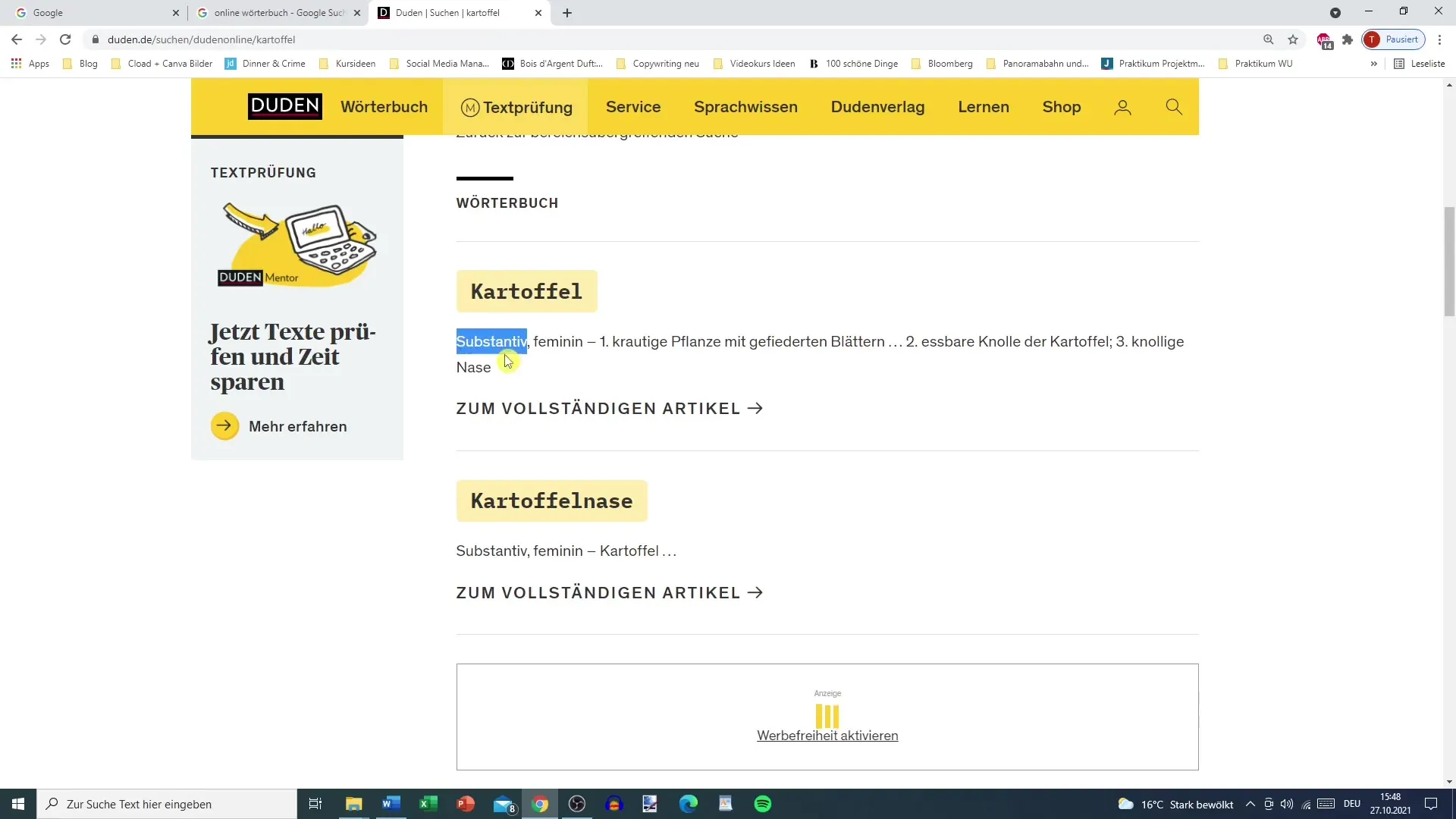 Gebruik de woordenboek-tool voor creatief copywriting