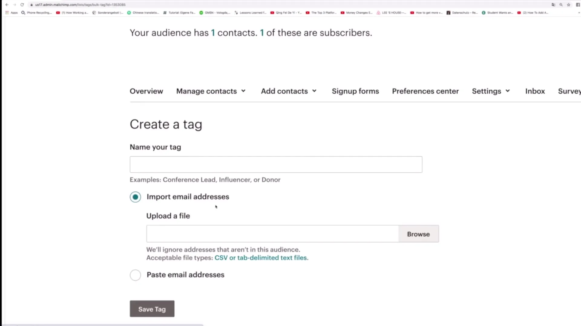 Use tags effectively in Mailchimp Use tags effectively in Mailchimp