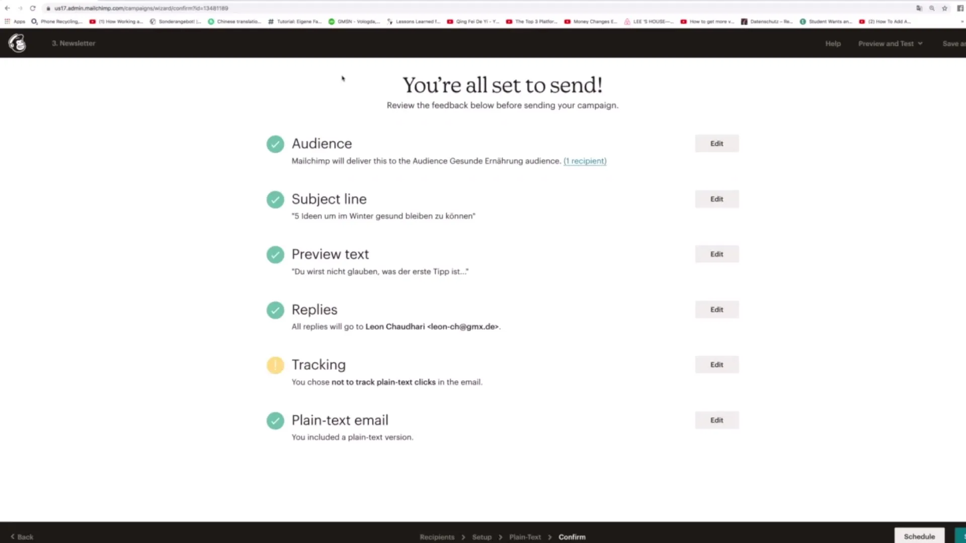 Wszechstronne opcje śledzenia w Mailchimp