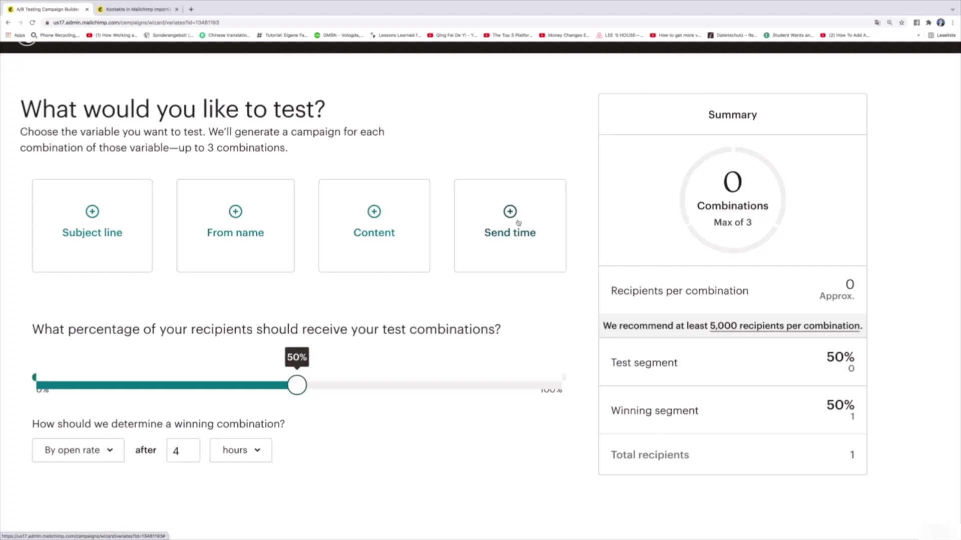 Test A/B dla tematów w Mailchimp krok po kroku