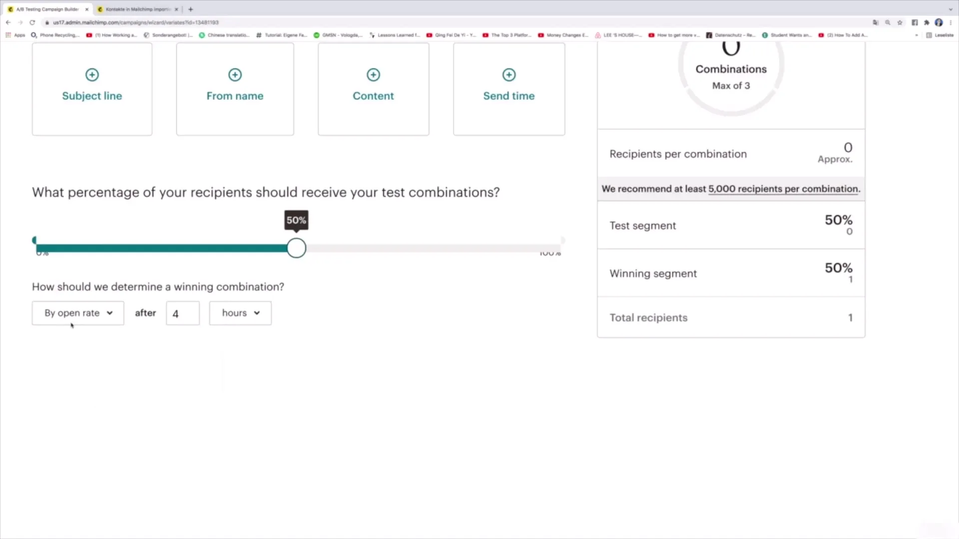 Test A/B dla tematów w Mailchimp krok po kroku