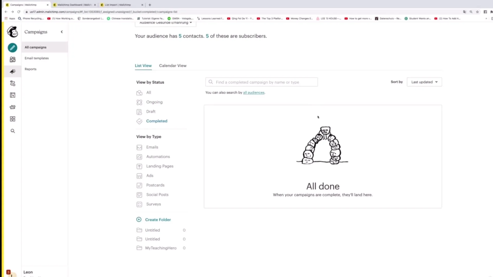 Widzieć i edytować kampanie Mailchimp'a