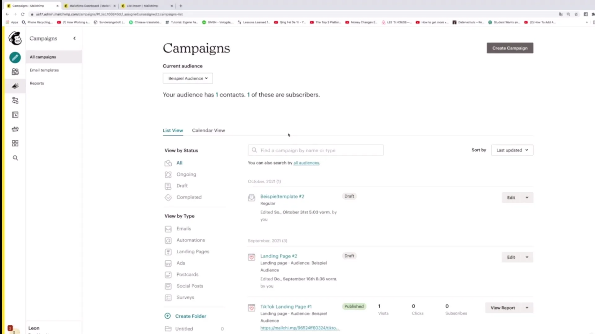 Efektywne przeglądanie i edytowanie kampanii Mailchimp