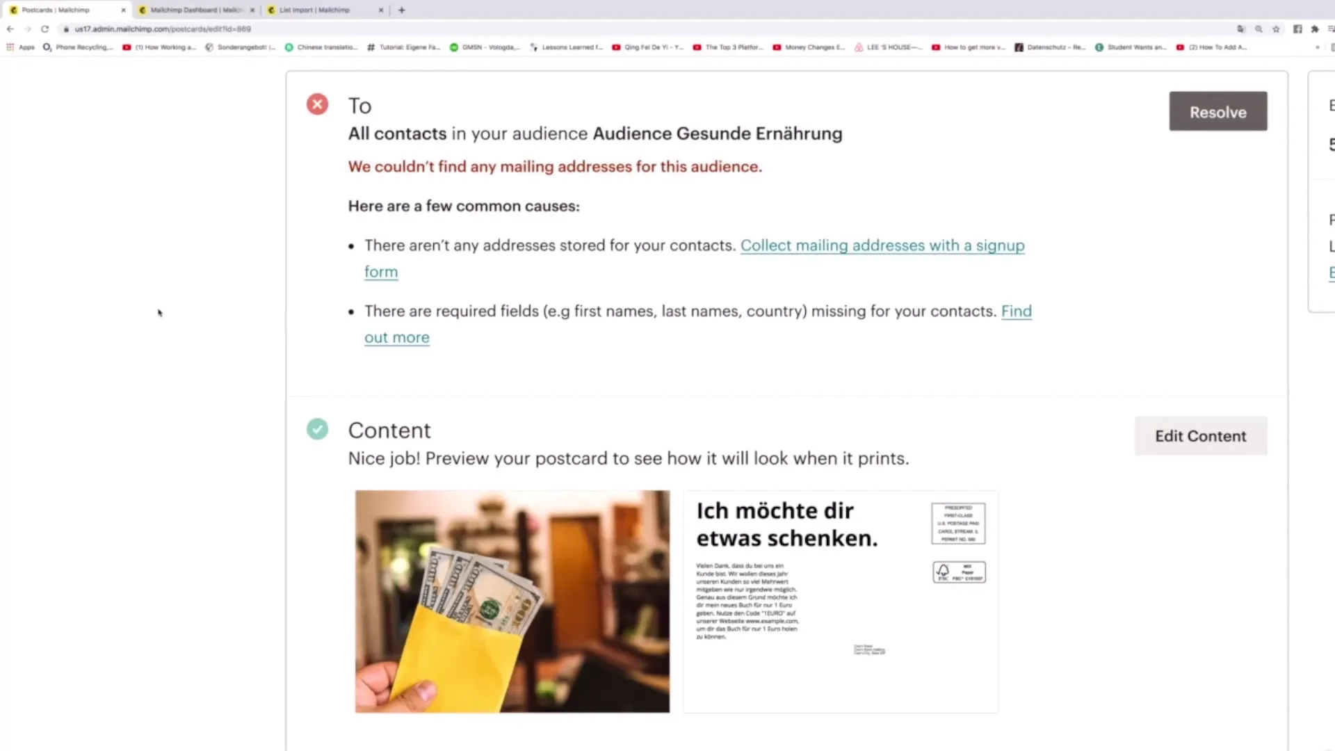 Enviar postales a través de Mailchimp: así es como funciona