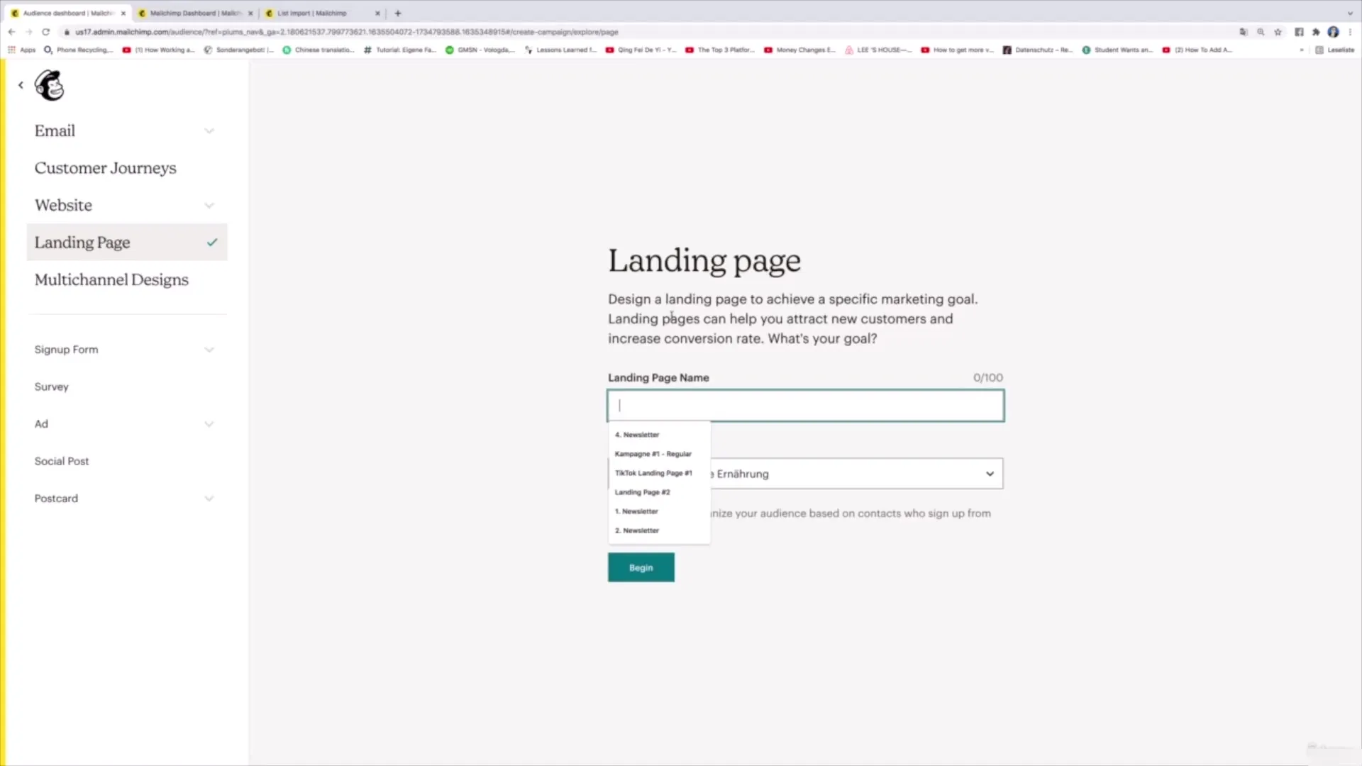 Tworzenie prostych stron docelowych za pomocą Mailchimp