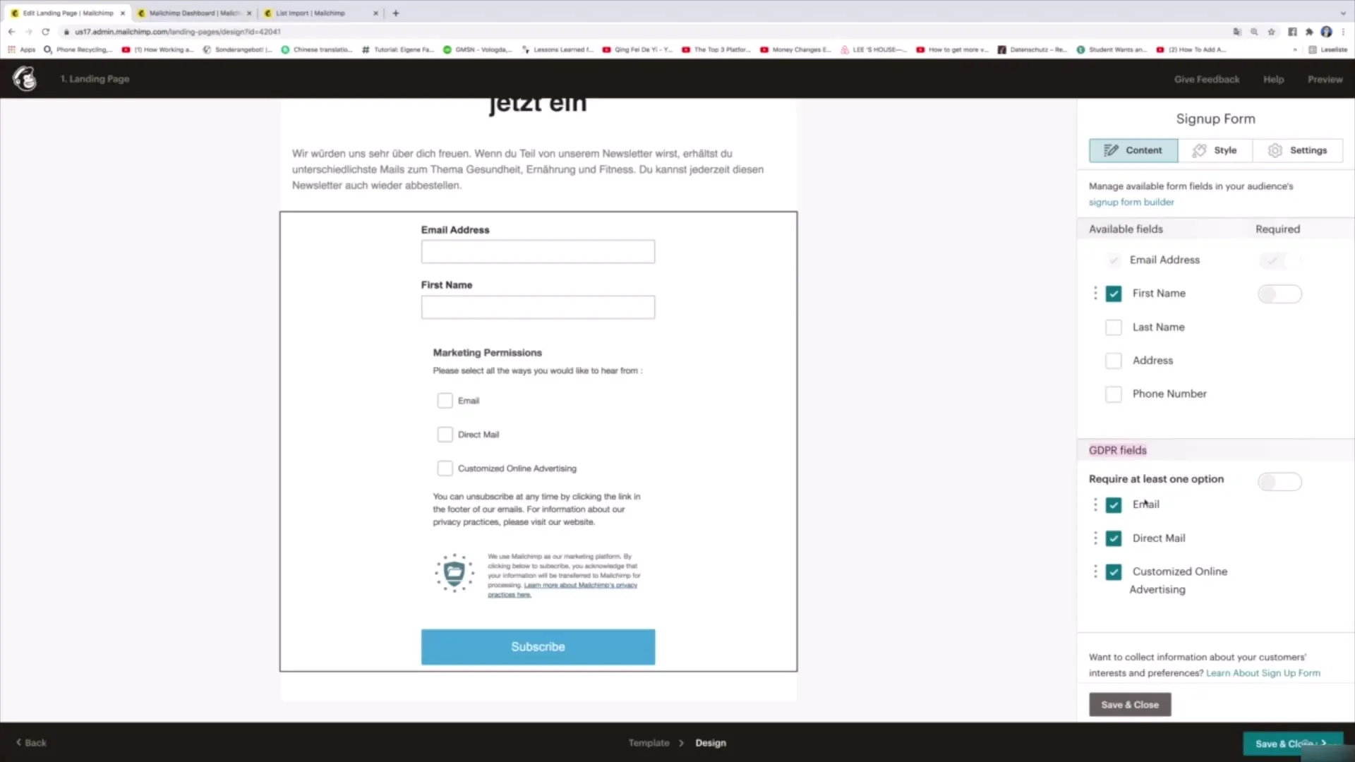 Tworzenie prostych stron docelowych z Mailchimp