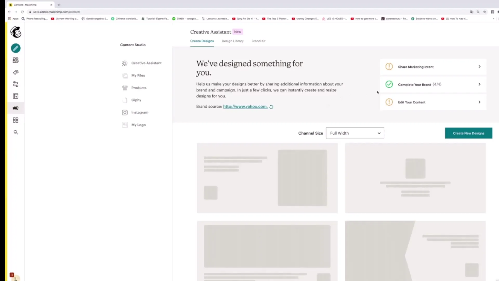 Creazione automatizzata di contenuti con Mailchimp in un attimo