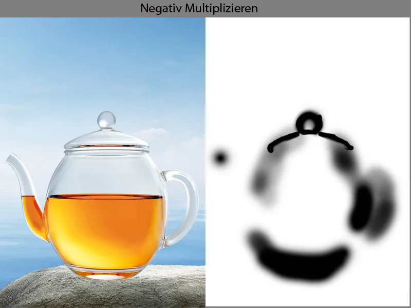 Cartel publicitario de Lotus Tea - Parte 05 - Tetera de composición con inserto de letras de loto