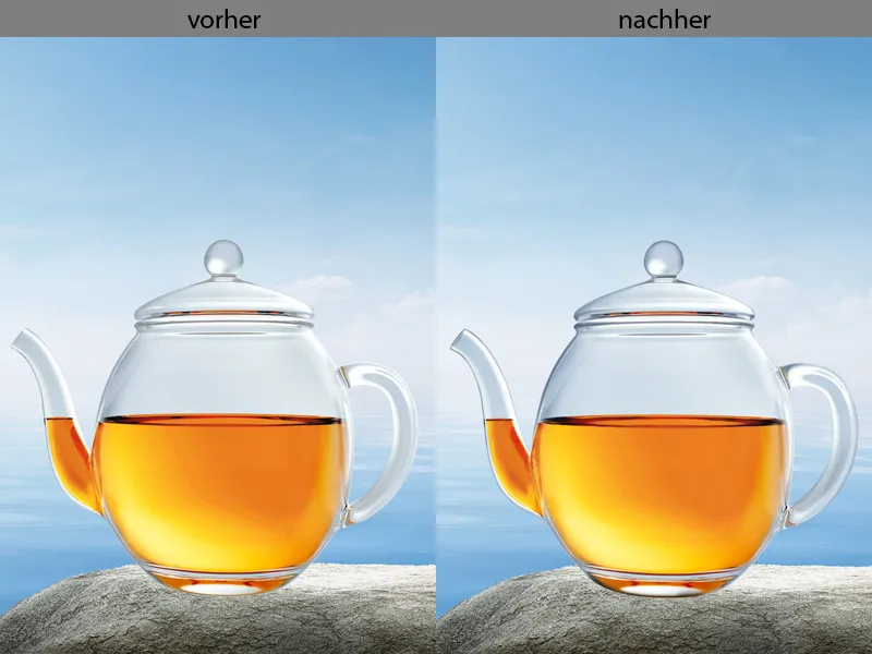 Cartel publicitario de Lotus Tea - Parte 05 - Tetera de composición con inserto de letras de loto
