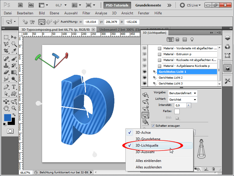 3D-typografisk sammensetning