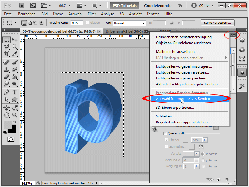 3D-typografi redigering