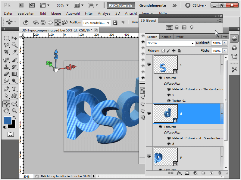 3D-typografi sammensetning