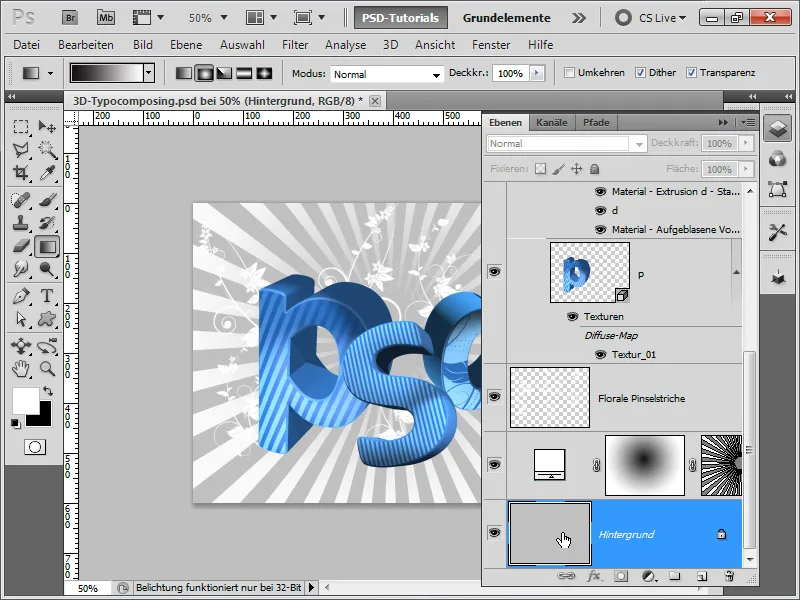 3D-typografi sammensetning