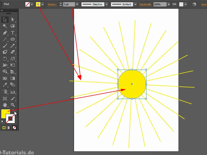 Tipps &amp; Tricks zu Adobe Illustrator: So drehst du richtig durch - Sonnenstrahleffekt