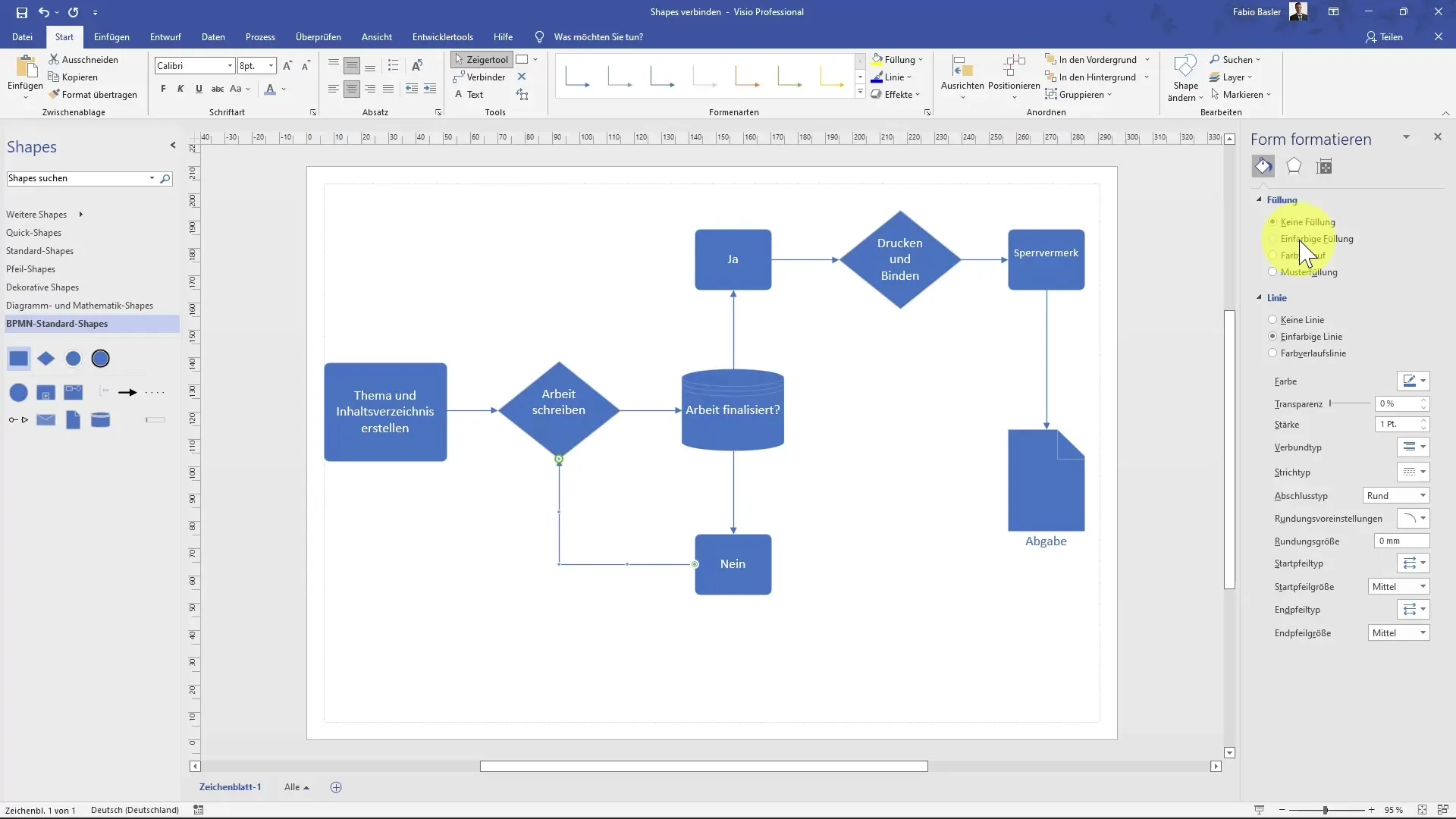 Collegare forme in MS Visio - Suggerimenti per la visualizzazione