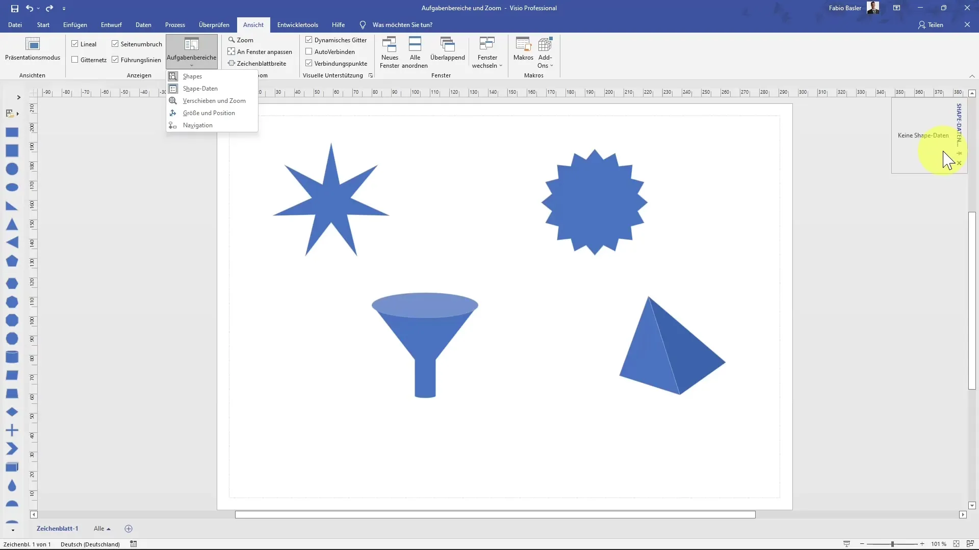 Utilizzare al meglio lo zoom e le aree di lavoro in MS Visio