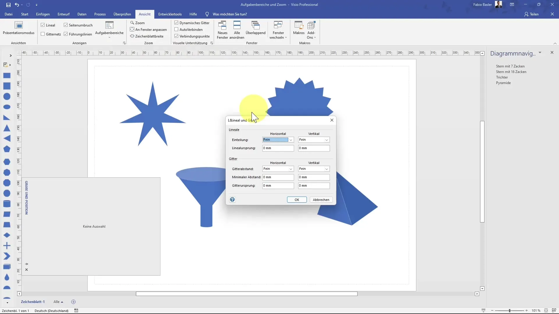 Utilizzare al meglio lo zoom e le aree di lavoro in MS Visio