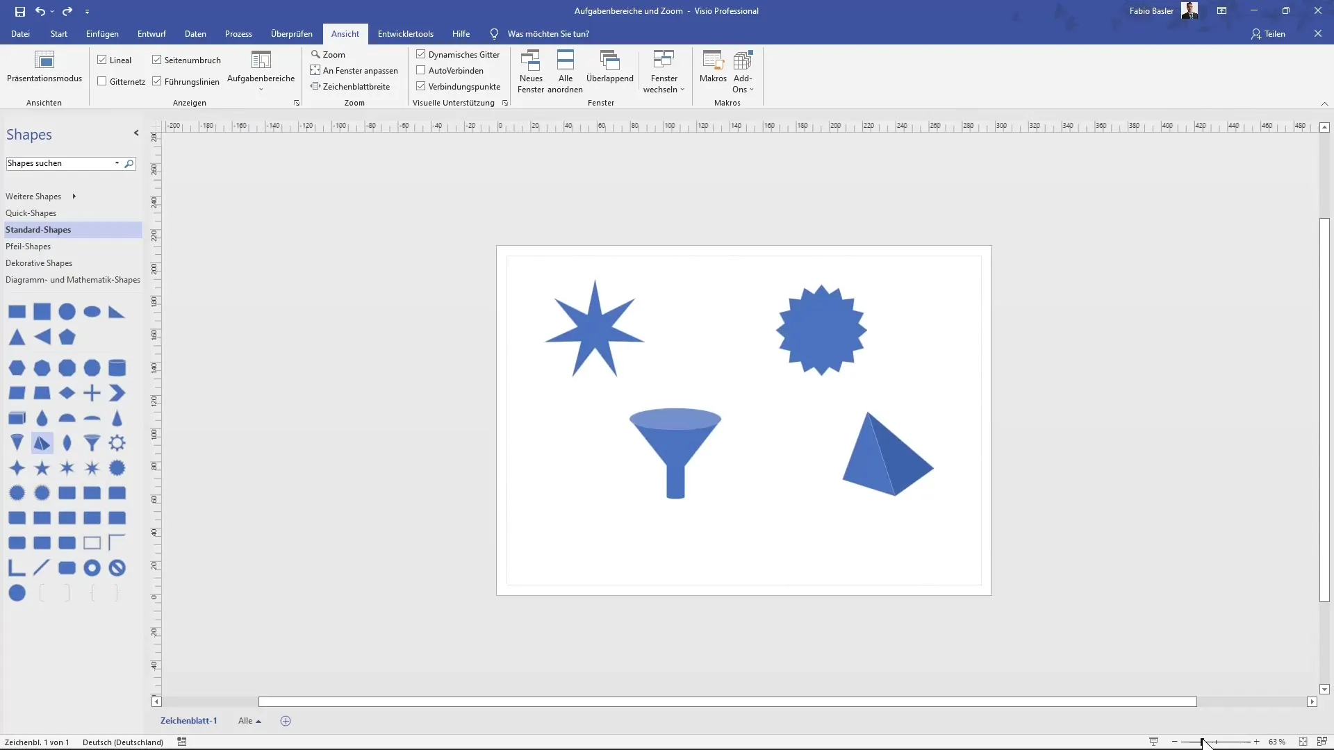 Utilizzare al meglio lo zoom e le aree di lavoro in MS Visio
