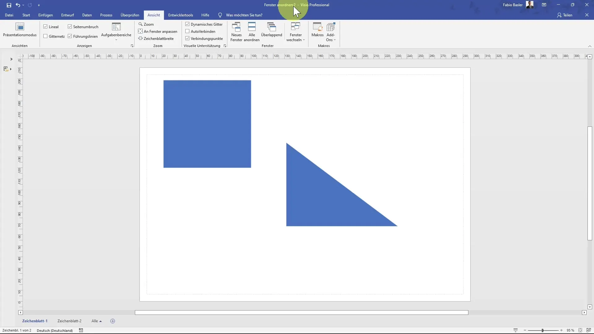 Lavorare efficientemente con più finestre in MS Visio