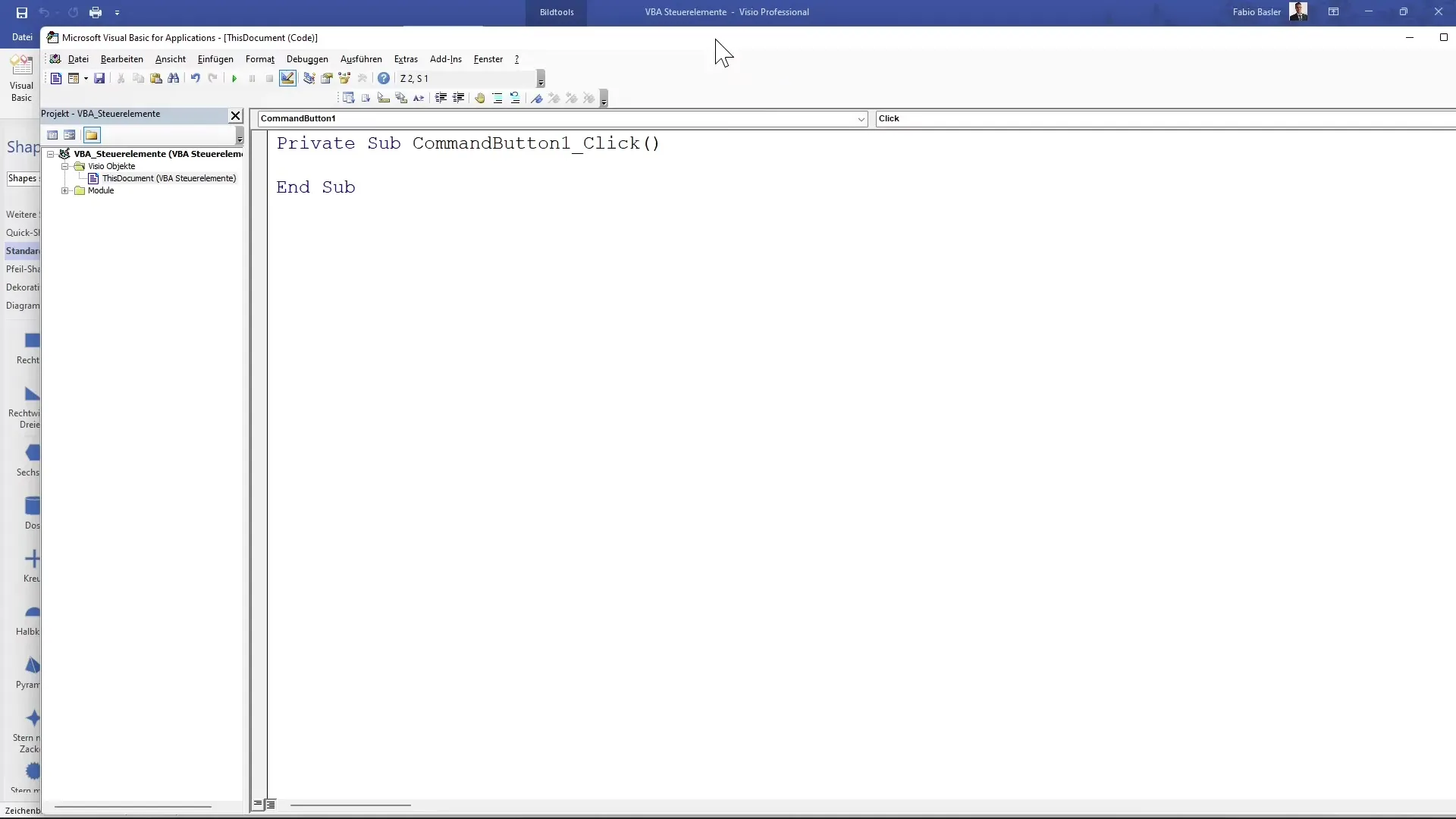Cambiare i colori delle forme in Visio con VBA