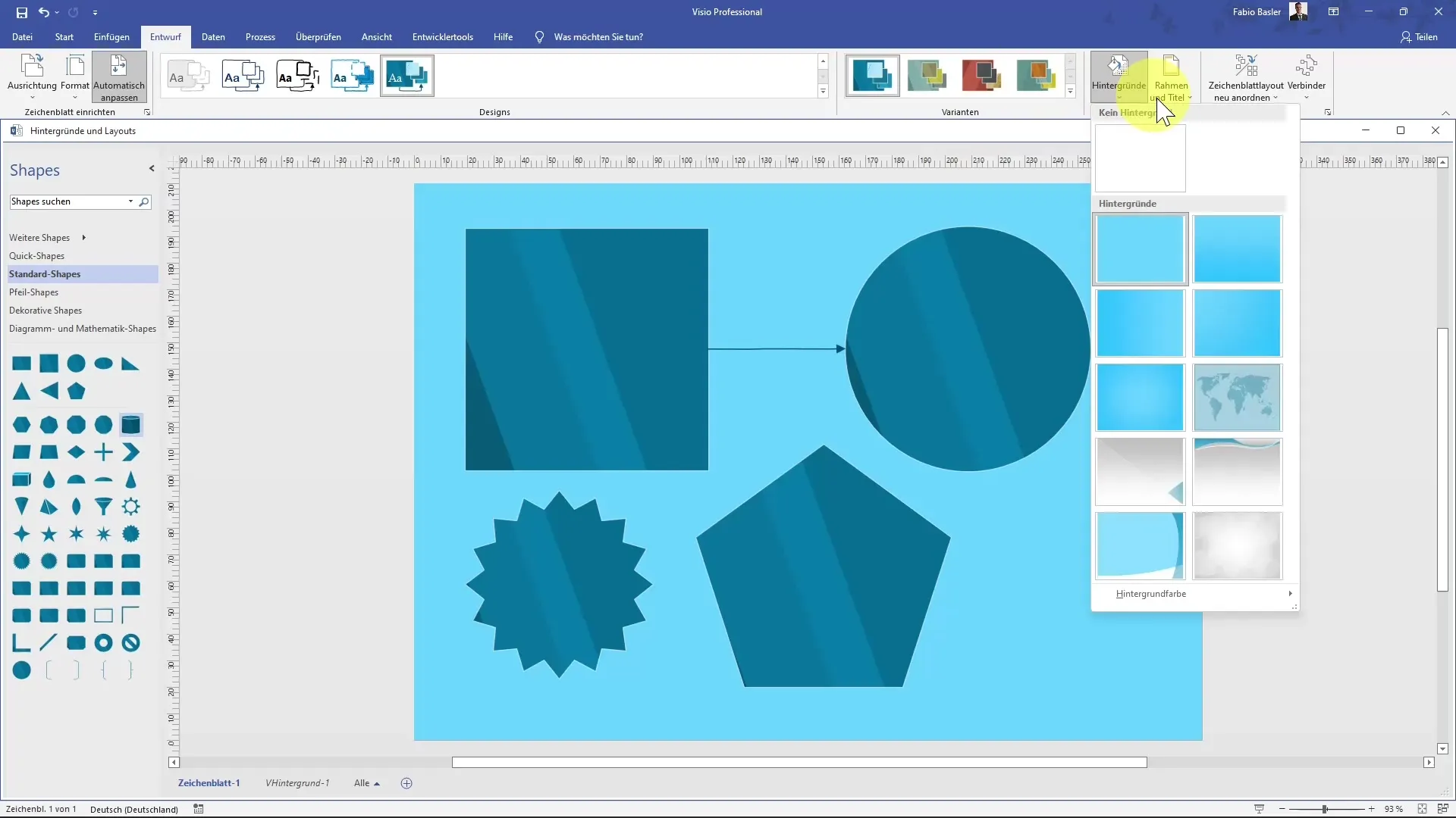 Istruzioni per l'adattamento efficace degli sfondi in MS Visio