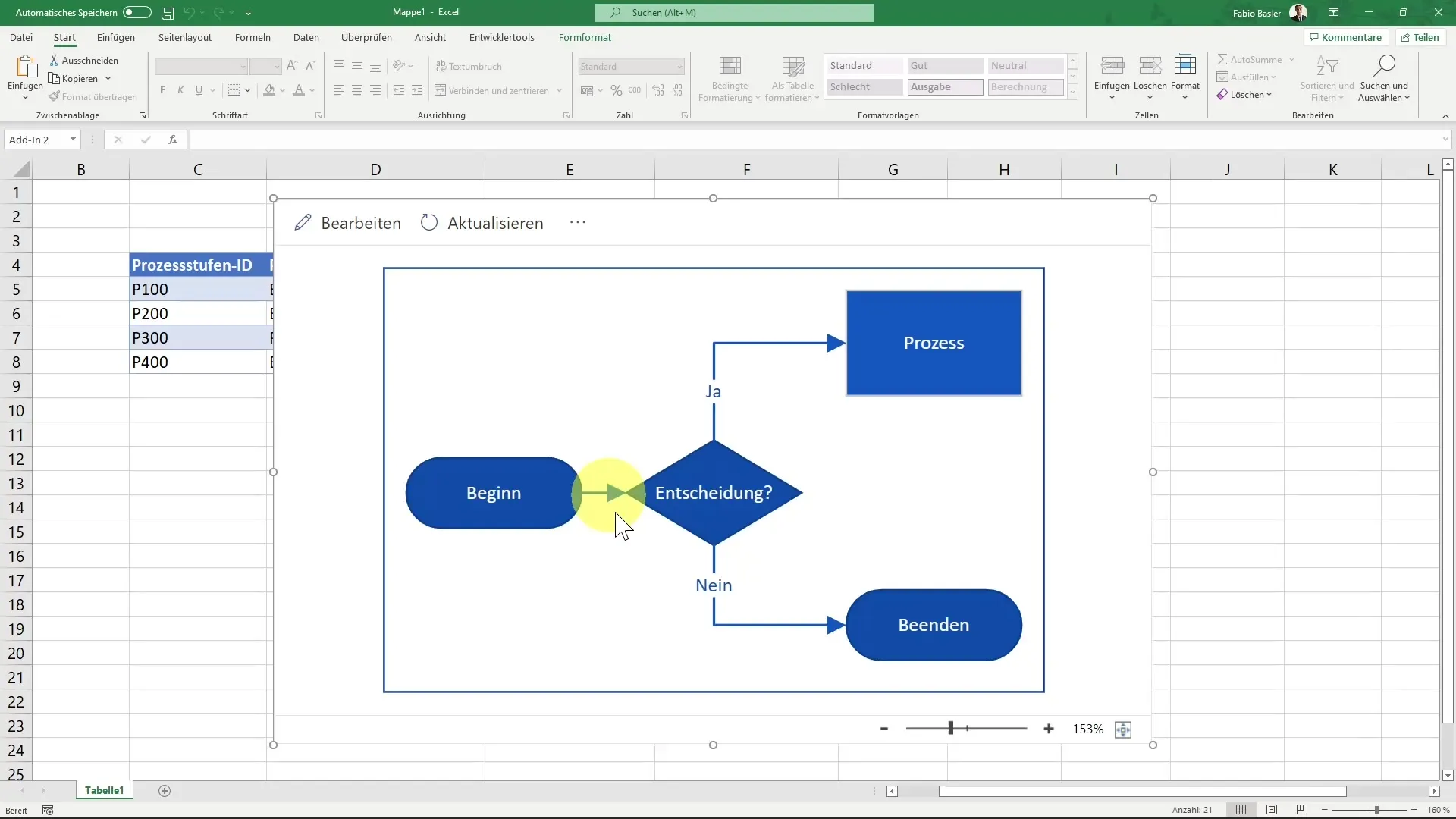 Creare grafici professionali utilizzando Visio Data Visualizer in Excel