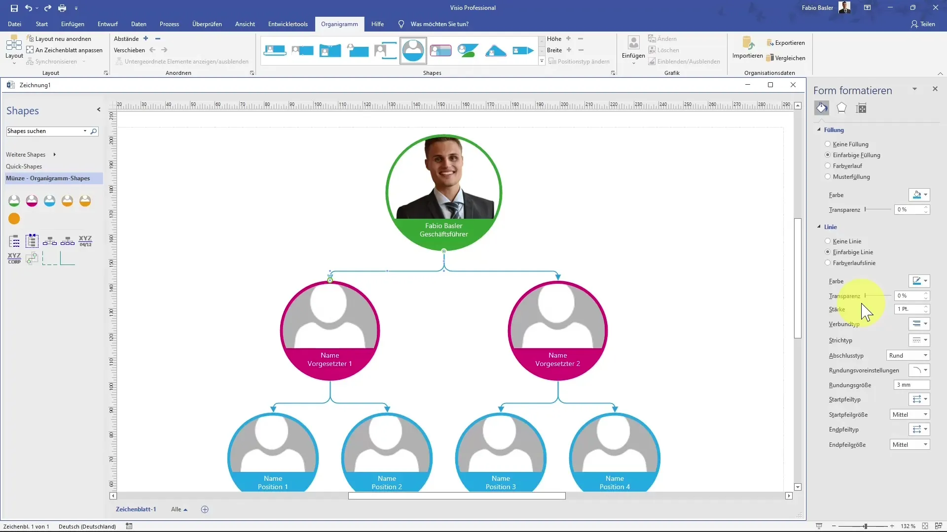 Creare con successo un organigramma in MS Visio