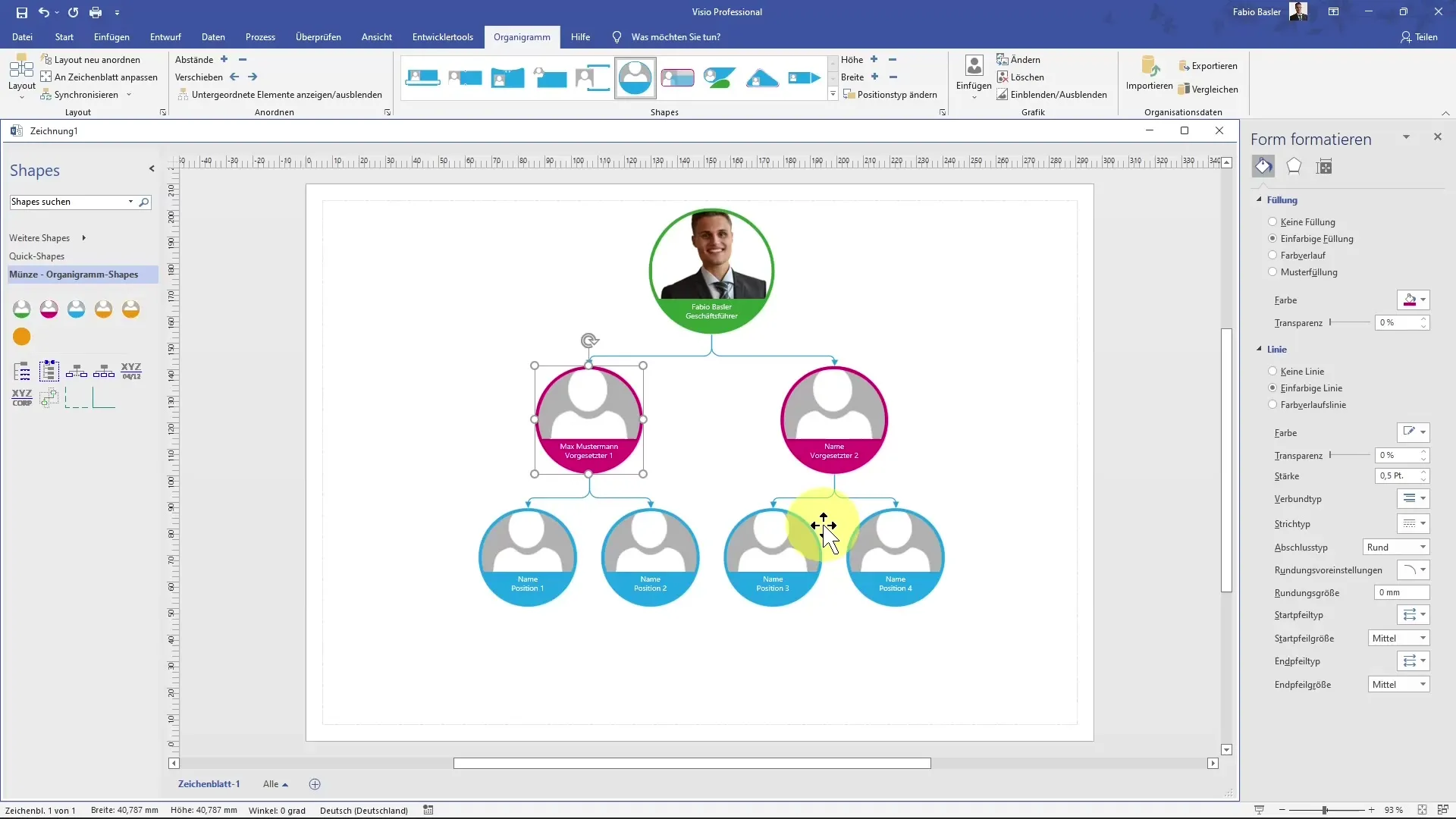 Creare con successo un organigramma in MS Visio