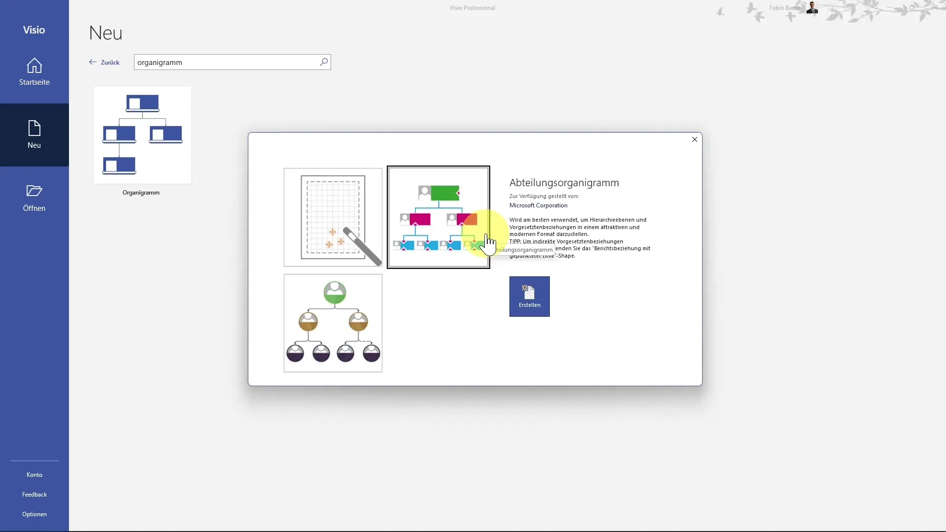 Creare con successo un organigramma in MS Visio