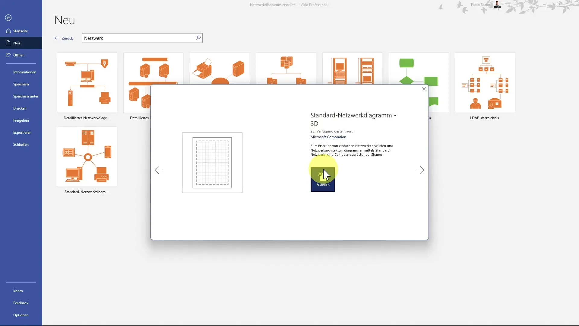 Creare un diagramma di rete in MS Visio