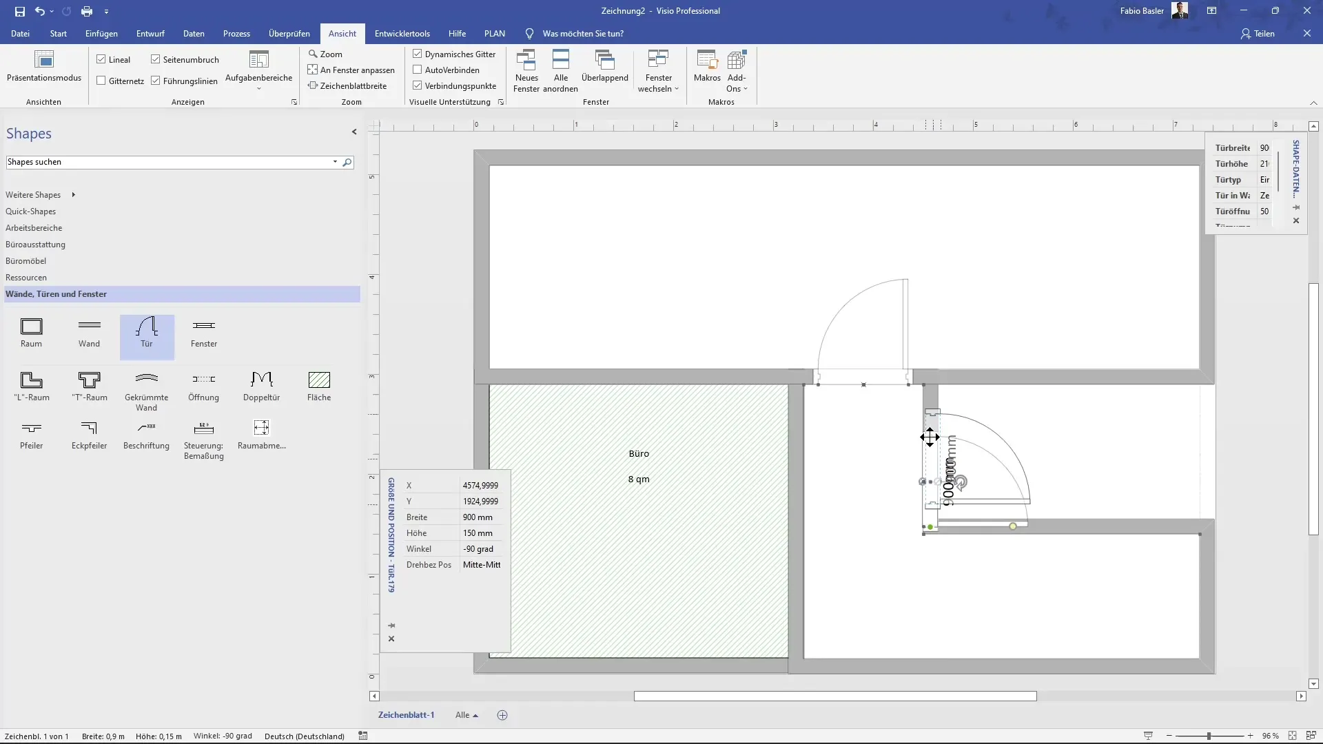 Creazione di layout in MS Visio per piani e disposizioni