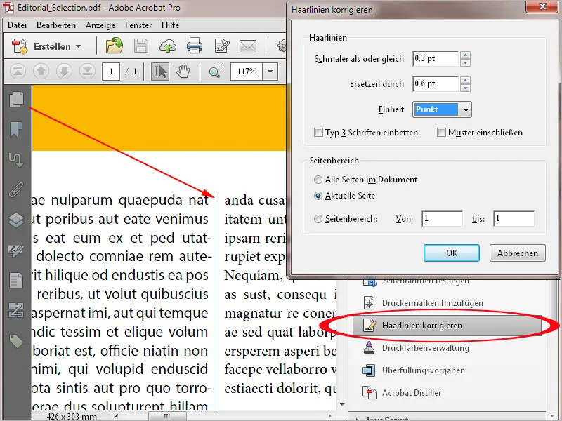 Die Werkzeuge der Druckproduktion in Acrobat